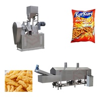 Línea de Producción de Nik Naks/Cheetos Eléctrica Totalmente Automática, Nueva Condición, Kurkure, Snacks de Maíz Rizado, Procesamiento PLC para Alimentos