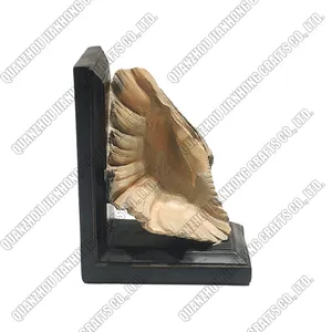 New Design Decorative Resin Sea Snail Bookends Stone Stand Holder Supports For Book