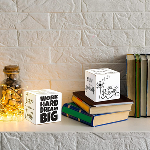 Lot de 2 mini-panneaux <span class=keywords><strong>en</strong></span> bois personnalisés « Tout est possible », décoration de bureau <span class=keywords><strong>en</strong></span> bois, <span class=keywords><strong>cube</strong></span> biblique <span class=keywords><strong>en</strong></span> bois - Product Image 6