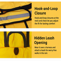 Imperméable pour grand chien avec bandes réfléchissantes et ouverture dissimulée pour laisse – Veste imperméable pour grandes races par temps humide