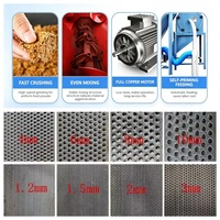 Machine de traitement des aliments pour animaux, broyeur-mélangeur combiné, 1000 kg/h, électrique, pour élevage de poulets et de canards, directement de l'usine