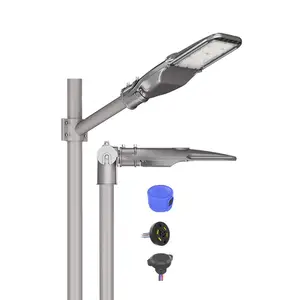 90WLEDパーキングライトアルミニウム屋外街路照明モーションセンサー1-10VDali調光高輝度LEDロードランプ