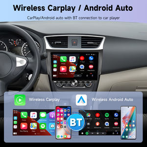Podofo pour <span class=keywords><strong>NISSAN</strong></span> SYLPHY/Sentra 2016 2 Din Android 10 ''4 + 64G autoradio cadre sans fil CarPlay/Android Auto Piano clé GPS WIFI - Product Image 2