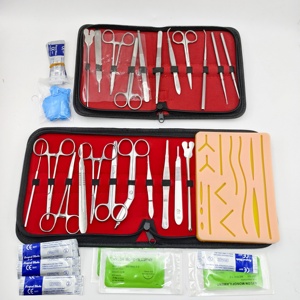 Kit Quirúrgico Veterinario de Alta Calidad de 22 Piezas, Instrumentos Quirúrgicos Metálicos, Certificado CE Clase II, Reutilizable para Gatos, Perros y Conejos - Product Image 1