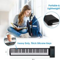 Piano Numérique Électrique Pliable Portable 61 Touches, 128 Sons, Vente en Gros