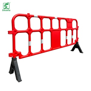 Barrière de sécurité routière Shunlu A034 2100 mm jaune/rouge en HDPE/PVC, protection IP65, pour parking - Product Image 2