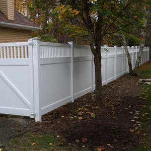 Panneau de clôture en vinyle 6' x 8', clôture en PVC vierge à confidentialité totale, bon marché, avec conception sans vis, comprend un treillis et des portails - Product Image 2