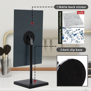 Espejo cosmético de un solo lado de Metal de lujo para Hotel, espejo de maquillaje Vertical de escritorio Rectangular - Product Image 3