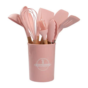 スパチュラセット キッチン用品 調理器具 ハイリ ノンスティック 耐熱 シリコン 木製ハンドル カスタムカラー 在庫あり カスタムロゴ - Product Image 2