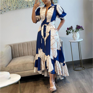 knee length dresses for ladies Chouyatou Women's Summer Casual Denim Shirt Dress Roll Up Long Sleeve –  CHOUYATOU main image 1