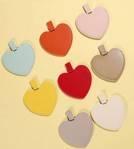 Mini Bolso con Forma de Corazón y Logotipo Personalizado, con Cubierta y Llavero, de Cuero PU para Proyectos DIY, Espejo Portátil, Regalo - Product Image 1