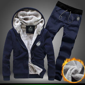 Cardigan à capuche d'hiver personnalisé, vêtements décontractés, <span class=keywords><strong>veste</strong></span>, polaire pour homme, épaissi, tendance, grande taille, ensemble de survêtement sportif - Product Image 5