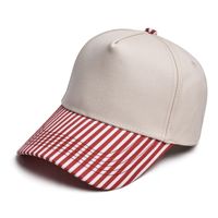 Casquette de baseball à 5 panneaux bicolore avec visière rayée, protection solaire SPF 50+, logo personnalisé, casquette de sport pour femme, casquette d'été avec protection solaire