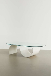 Mobili da soggiorno in stile semplice nordico tavolo centrale tavolino da caffè con Base a <span class=keywords><strong>S</strong></span> in vetro manomesso trasparente rettangolare moderno - Product Image 3
