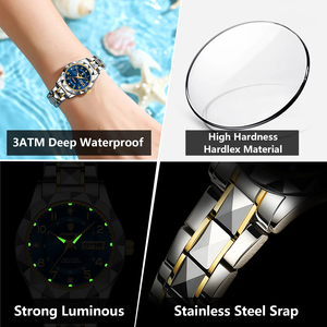 2024 nuevo POEDAGAR 782 relojes de lujo para mujer reloj de cuarzo resistente al agua con fecha luminosa para mujer - Product Image 3