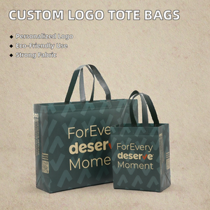 <span class=keywords><strong>TDG</strong></span> BAGS, bolsas de mano reutilizables no tejidas laminadas personalizadas, bolsas de compras promocionales con sellado térmico, patrón de letras, regalo de comestibles de 30-50cm - Product Image 2