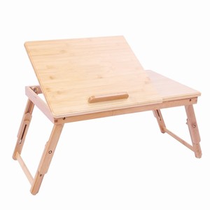 Portable Bamboo Crafts Laptop Tray Table Stand For Breakfast Serving Home Folding Bed <strong>Desk</strong> With Laptops Tray Laptop Table - Product Image 5