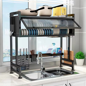 Diseño de puerta de polvo con solapa, soporte de almacenamiento doméstico de doble capa fácil de limpiar, adecuado para almacenamiento de cocina - Product Image 6