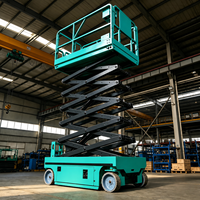 Plateforme élévatrice à ciseaux hydraulique autopropulsée CE 320 kg, 6m-14m, télécommande électrique, pour voitures et véhicules lourds
