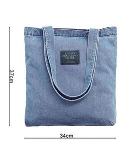 Bolsa de Compras de Lona Reutilizable al por Mayor, Nueva, de Moda, Tipo Tote de Hombro, de Gran Capacidad, con Cremallera - Product Image 2