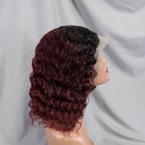 วิกผมบ๊อบแบบลูกไม้ด้านหน้า 13x4 HD ลอนลึกแบบ Deep Water Wave <span class=keywords><strong>ผม</strong></span>แท้ 100% วิกผมบ๊อบสั้นแบบลูกไม้ด้านหน้า 10 นิ้ว วิกผมบ๊อบแบบลูกไม้ด้านหน้าโปร่งใส - Product Image 3