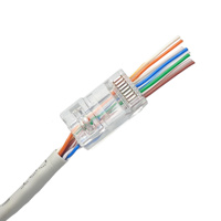 Connecteur RJ45 8P8C pour câble LAN UTP, connecteur traversant RJ45 Cat 6