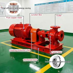 Pompa ad acqua antincendio di alta qualità 100m con motore Diesel grande motore centrifugo diesel pompa scatola di imballaggio - Product Image 2