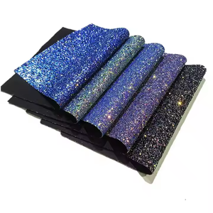 High Quality Glitter Elastic Faux Leather for Christmas Decorations Custom Vinyl <b>Pu</b> Faux Leather Shoe Crafts Art Wholesale - Product Image 5