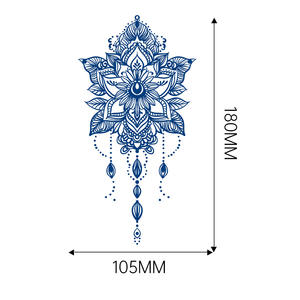 New Designs Fashionable Waterproof Long Lasting <strong>Henna</strong> Herbal Juice Arm Semi Permanent Tattoo Stickers - Product Image 3
