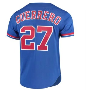 Maillot de baseball et de softball unisexe cousu en sergé personnalisé, uniforme d'équipe en polyester respirant, grande taille et confortable - Product Image 4