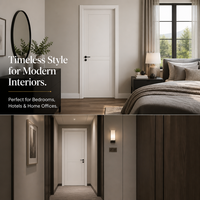 Portes intérieures modernes en bois massif écologiques et insonorisées pour chambre, bureau à domicile, salle à manger, salle de bain