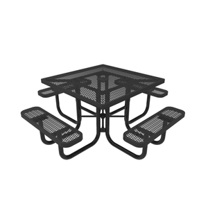 Giardino esterno mobili da giardino doghe in acciaio design moderno da esterno tavolo panca termoplastica rivestito sedia tavolo da pranzo - Product Image 4