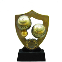 Trophée de championnat de bowling en forme de poisson le plus populaire, trophée de boxe doré