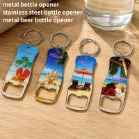 Porte-clés durable en alliage de zinc, ouvre-bouteille, souvenir, impression 3D en époxy personnalisée, aimant de réfrigérateur réutilisable, porte-clés pour cadeau