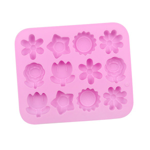 Carino 12 cavità girasole tulipano Silicone fiori sapone gelatina stampi decorazione torta stampo cioccolato sotto forma di fiori - Product Image 2