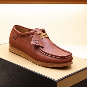 Chaussures habillées haut de gamme à lacets, tendance mode, semelle souple, pour bureau, imperméables, légères, en cuir véritable - Product Image 5