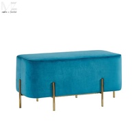 Couverture en tissu de style européen antique, pouf en éléphant et velours, banc de cheval, tabouret, salon moderne, bord rond et carré, 1 pièce