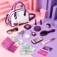 Ensemble de 32 accessoires de jeu tendance pour filles avec sac à main, maquillage simulé, jouets de beauté, déguisements pour enfants