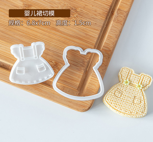 Nuovo Stampo per Biscotti, Accessori per Neonati, Stampo in Acrilico per Fondente, Tagliabiscotti in Plastica a Forma di Carrozzina e Orsetto - Product Image 4