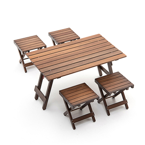 Modern Portable Travel Outdoor Camping Wooden Folding Tables Foldable Picnic Wood Table and Chair Set