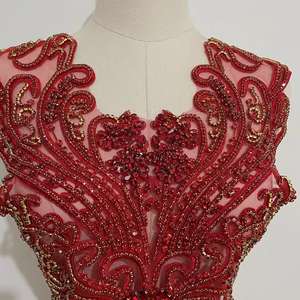 Fantastische Strass Applique, Kralen Bruiloft, Avond, Verloving, Prom, Lijfje Applique Voor Jurk - Product Image 5