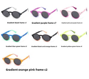 Nuovi Occhiali da Sole Pieghevoli TR Polarizzati Rotondi con Montatura Completa per Bambini 3-12 Anni, Protezione UV400, Gradiente, Moda Outdoor 2026 - Product Image 6