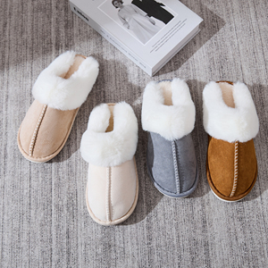 Mùa đông đôi dép sang trọng với ấm áp và chống trượt nhung, dày dưới sang trọng lưới Dép bông trong nhà - Product Image 2