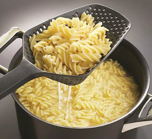 Ustensiles de cuisine : Grande cuillère écumoire en PP, pelle à glace en plastique, passoire à pâtes, résistante au lave-vaisselle - Product Image 3
