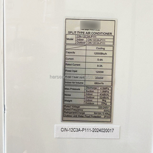 เครื่องปรับอากาศติดผนังแบบอินเวอร์เตอร์ OEM 220V AC 1.5 แรงม้า 12000 BTU ระบบทำความเย็น พร้อมสต็อก แบบแยกส่วน เปิด-ปิด - Product Image 4