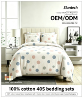 Ensemble de literie imprimé, housse de couette et drap 100% coton, design imprimé coloré, linge de lit pour la maison