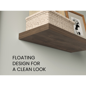 Floating Shelves Dark Brown 2 Shelves 1.50 H Wall Mount Display <b>Storage</b> - Product Image 4