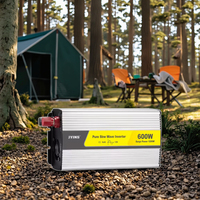 Convertitori auto solari a onda sinusoidale pura da 600W per Inverter di alimentazione al litio 12v convertitore 220v Inverter solari