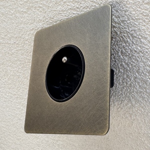 Interruptor Dimmer 86 250v Retro Villa Home Hotel Parede Verde Bronze Quadro de Aço Inoxidável Padrão Duplo 16A Tomada Francês Europeu - Product Image 5