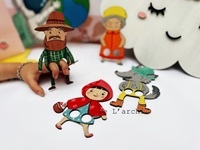 Nouveauté 2023 Delarchi DIY Jouet éducatif de dessin animé naturel Le Petit Chaperon Rouge Unisexe pour les 0-7 ans, Direct Vietnam